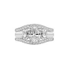 Radiance by Absolute™ 5.39ctw 3-Stone Oval Engagement Ring Set