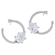 Radiance by Absolute™ 6.18ctw Specialty Cut Hoop Stud Earrings
