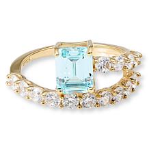 Radiance by Absolute™ 6.20ctw Blue Bypass Ring