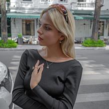 Radiance by Absolute™ .66ctw Antique-Style Rectangular Drop Necklace