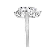 Radiance by Absolute™ 7.16ctw Pear and Pavé Halo Ring