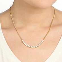 Radiance by Absolute™ 7.31ctw Round Stone Frontal Curb Link Necklace