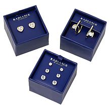 Radiance by Absolute™ 8.71ctw Boxed Stud and Hoop Earrings 5pc Set