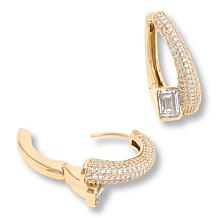 Radiance by Absolute™ 9.17ctw Emerald-Cut Stone Bypass Earrings