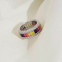 Radiance by Absolute™ Baguette and Pavé Rainbow Eternity Ring