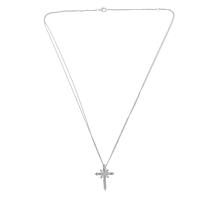Radiance by Absolute™ Baguette Cross Pendant with Double Chain