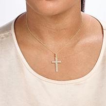 Radiance by Absolute™ Checkerboard Cross Pendant with Chain
