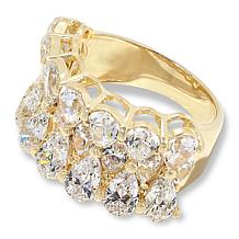 Radiance by Absolute™ Couture Pear and Marquise Wide Band Ring