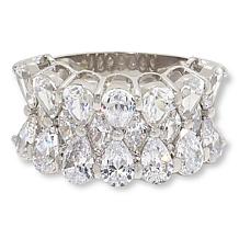 Radiance by Absolute™ Couture Pear and Marquise Wide Band Ring 