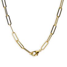 Radiance by Absolute™ CZ-Accented Paperclip Chain Necklace