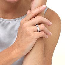 Radiance by Absolute™ Emerald Cut and Round Eternity Ring 2-piece Set