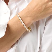 Radiance by Absolute Emerald Cut Tennis Bracelet with Magnetic Closure