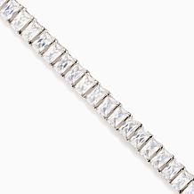 Radiance by Absolute Emerald Cut Tennis Necklace with Magnetic Closure