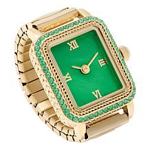 Radiance by Absolute™ Goldtone Rectangle Dial Ring Watch