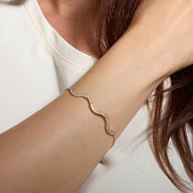 Radiance by Absolute™ Goldtone Wave Tennis Bracelet