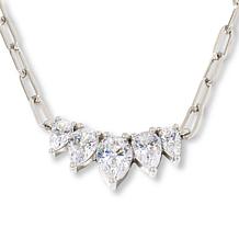 Radiance by Absolute™ Graduated 5-Stone Paperclip Chain Necklace