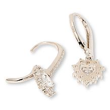 Radiance by Absolute™ Heart Halo Leverback Earrings
