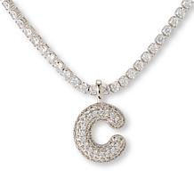 Radiance by Absolute™ Initial Tennis Necklace - Silvertone