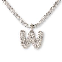 Radiance by Absolute™ Initial Tennis Necklace - Silvertone