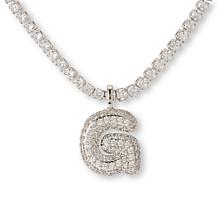 Radiance by Absolute™ Initial Tennis Necklace - Silvertone