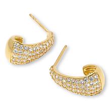 Radiance by Absolute™ J-Hoop Stud Twist-Design Earrings