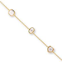 Radiance by Absolute™ Mixed Cut Double Briolette Station Necklace