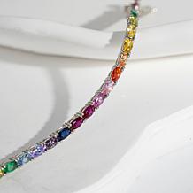 Radiance by Absolute™ Oval Stone Rainbow Tennis Bracelet
