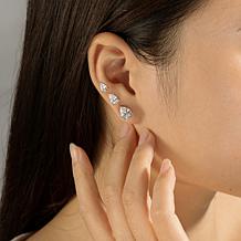 Radiance by Absolute™ Pear Cut 3-pair Solitaire Stud Earrings Set