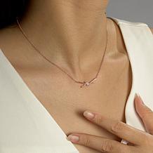 Radiance by Absolute™ Rose Gold-Plated 0.23ctw Love Knot Necklace