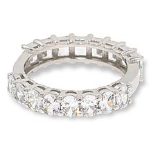 Radiance by Absolute™ Silver 1/2 and 1/2 Comfort Band Eternity Ring