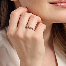 Radiance by Absolute™ Silvertone CZ Eternity Stacker Ring