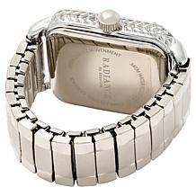 Radiance by Absolute™ Silvertone Rectangle Dial Ring Watch