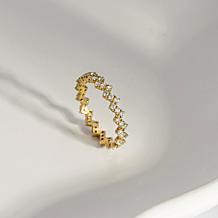 Radiance by Absolute™ Simulated Diamond Diagonal Pavé Eternity Ring