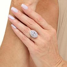 Radiance by Absolute™ Simulated Diamond Oval Halo Ring