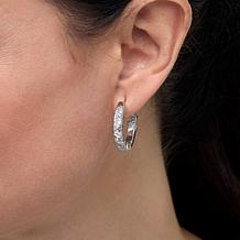 Radiance by Absolute™ Simulated Diamond Trilliant-Cut In-Out Hoops