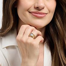 Radiance by Absolute™ Stainless Steel Cushion CZ Ring