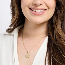 Radiance by Absolute™ Stainless Steel CZ-Accented Pendant Necklace