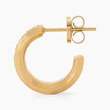 Radiance by Absolute™ Stainless Steel In Line Hoop Earrings