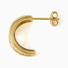 Radiance by Absolute™ Sterling Silver CZ Hoop Earrings