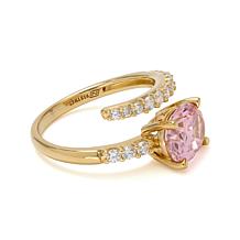 Radiance by Absolute™ Sterling Silver CZ Oval Wrap Ring
