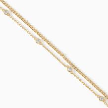 Radiance by Absolute™ Sterling Silver Double Cable Curb Anklet
