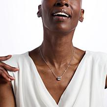 Radiance by Absolute™ Sterling Silver Emerald Cut Pendant Necklace