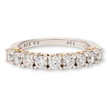 Radiance by Absolute™ "STRENGTH" Half-Eternity CZ-Accented Band Ring