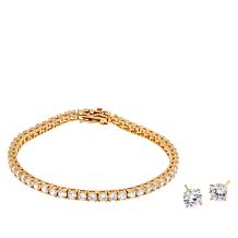 Radiance by Absolute™ Stud Earrings and Tennis Bracelet Set