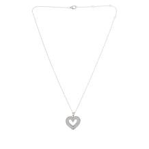 Radiance by Absolute™ Triple-Row Open Heart Pendant with Chain