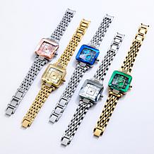 Radiance by Absolute™ Women's Faceted Square Face Bracelet Watch
