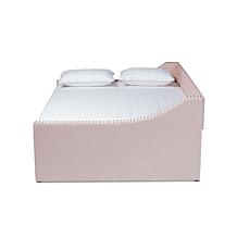 Raphael Velvet Fabric Upholstered Full Size Daybed with Trundle