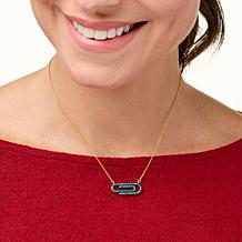 Rarities 1/2ctw Blue Diamond Paperclip Necklace