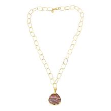 Rarities 24" Gemstone Gold-Plated Link Necklace