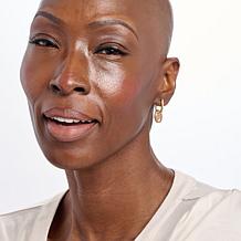 Rarities Champagne Diamond Hugger Earrings with Removable Charm